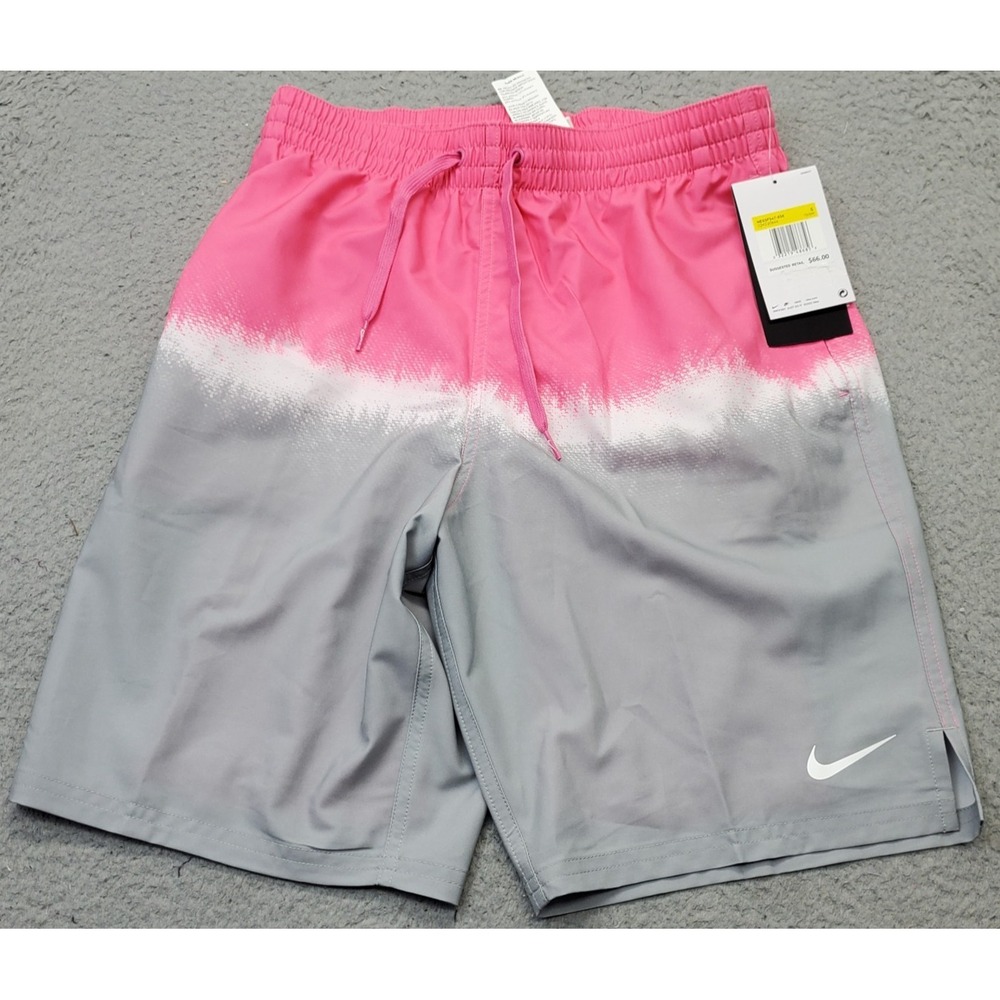 Nike Swim Trunks Contend Volley Shorts Mens Small‎ Multi Drawstring NESSF547-656